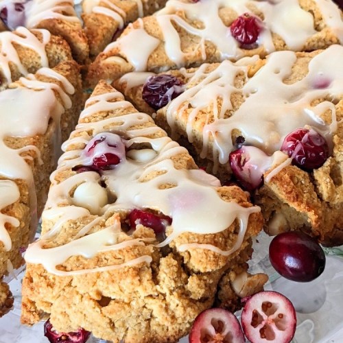 How To Make The Best Keto Cranberry White Chocolate Scones!